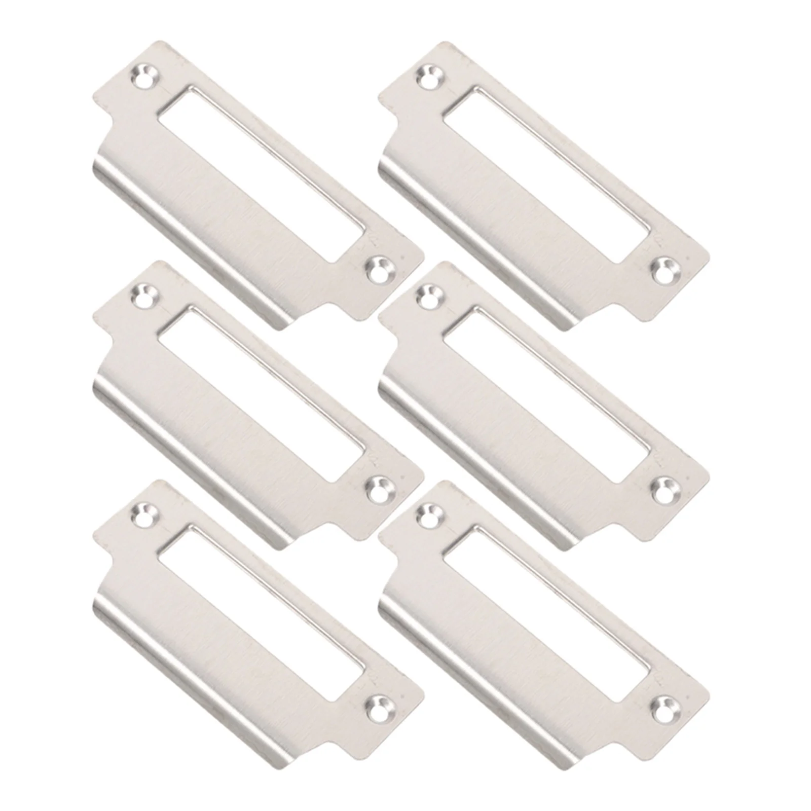 

6Pcs Deadbolt Strike Plate Stainless Steel Durable Quick Install No Grinding Required Door Reinforcement Cover Plate