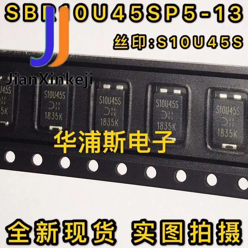 SBR10U45SP5-13 de diodo Schottky S10U45S TO277, novedad original, 30 piezas, 100%, 10A45V