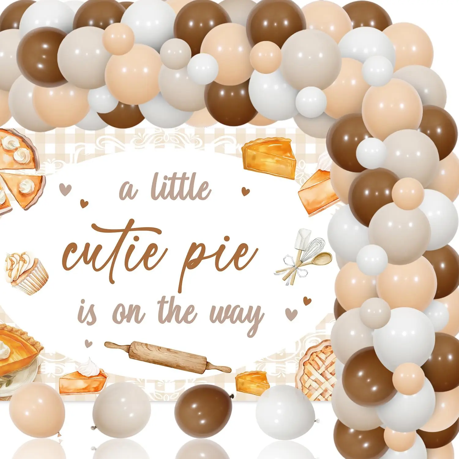 

Little Cutie Pie Is on The Way Baby Shower Decor Cutie Pie Theme Baby Shower Backdrop Cutie Pie Balloon Garland Arch Kit Fall