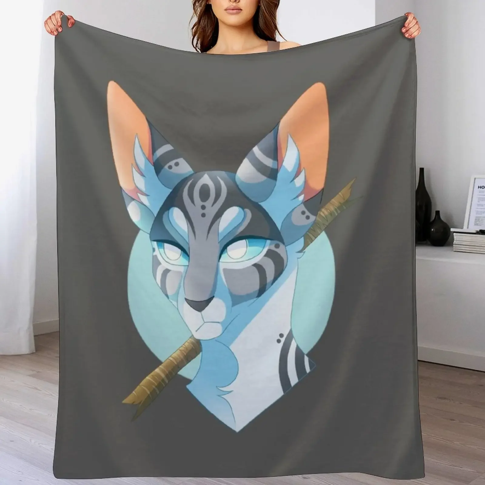 Jayfeather and Stick Throw Blanket Decorative Soft Throw Blanket for Couch Sofa
