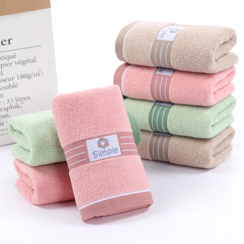 Small fresh cotton towel, soft skin absorbent, suitable for men and women face wash hair, embroidery flower for home hotel