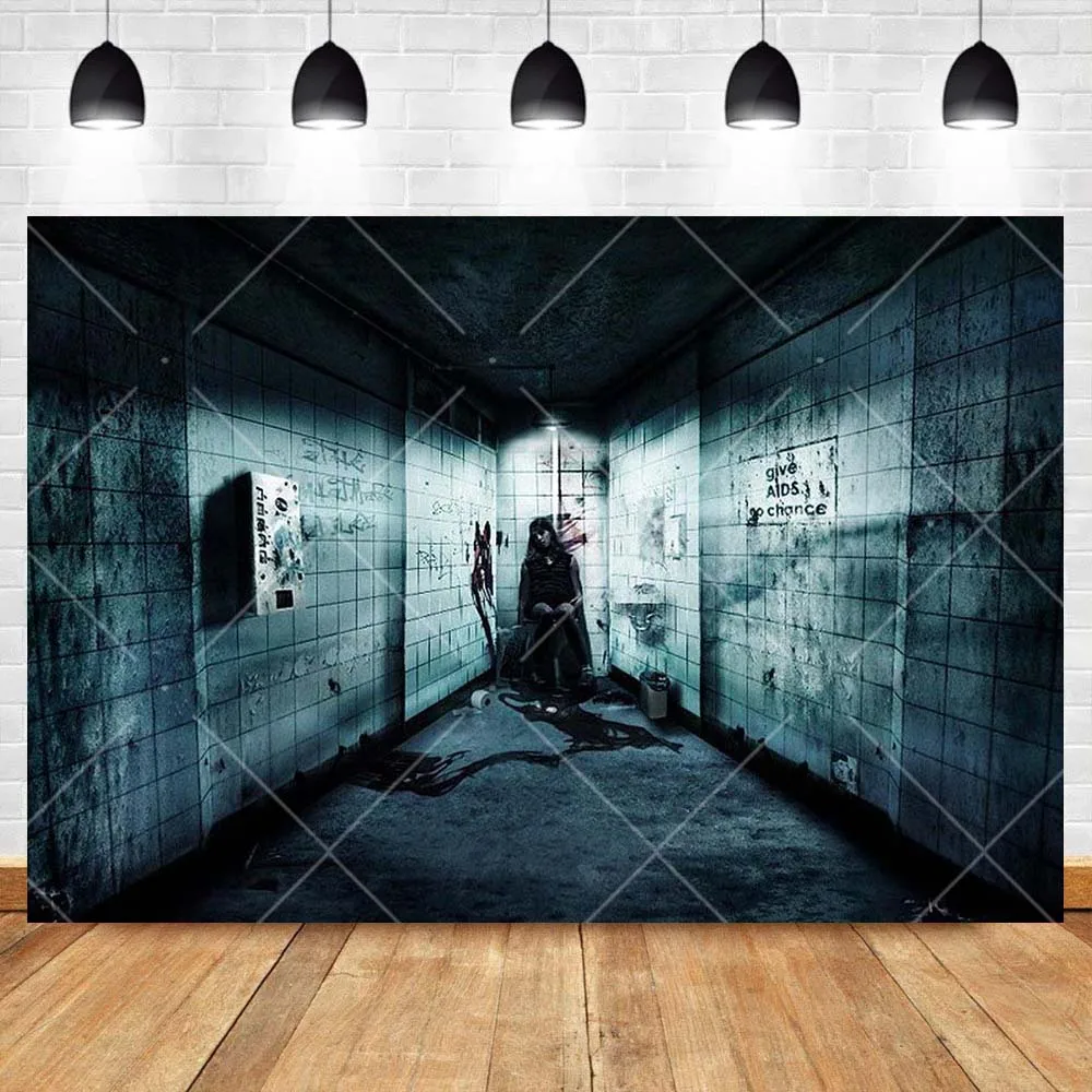 Halloween Abandoned Hospital Scary Patient Morgue Aldult Kid Party Room Banner Backdrop Custom Kid Decor Photo Studio Background