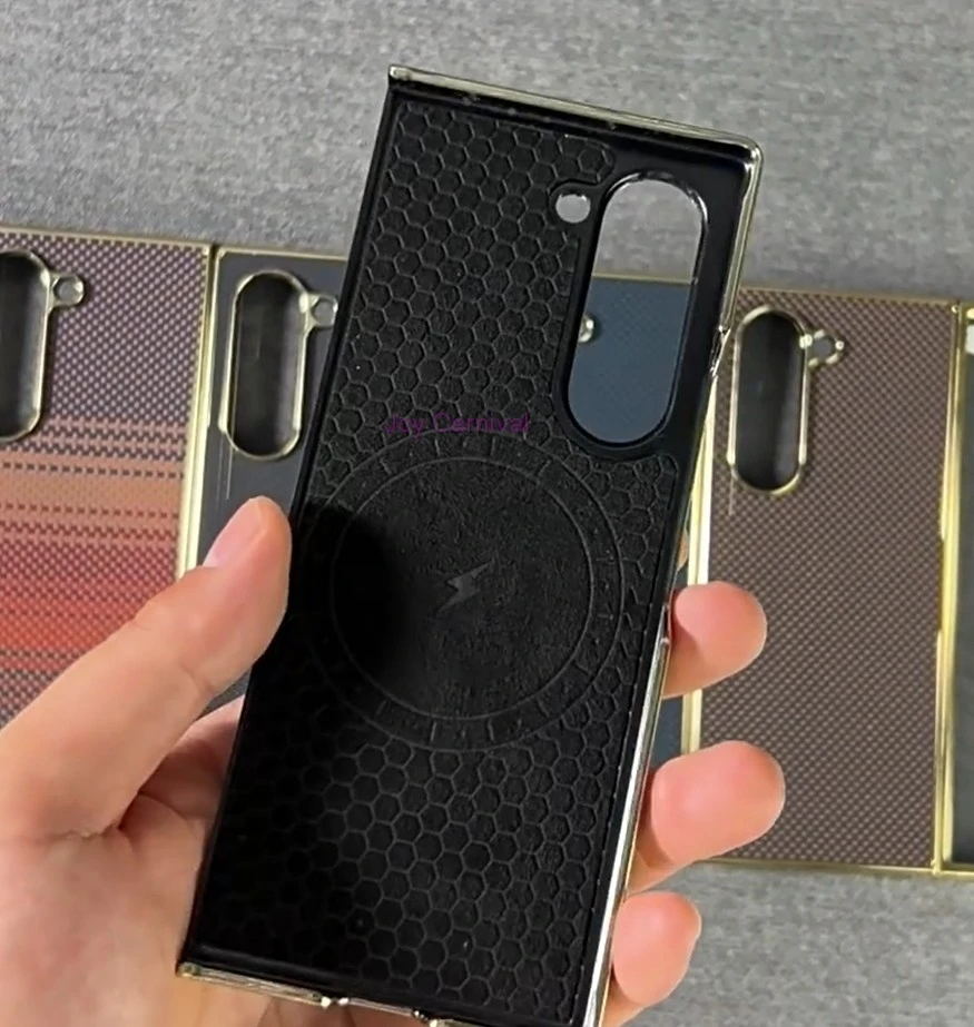 حافظة كيفلر لهاتف سامسونج جالاكسي Z فولد 7 مطلية بالكهرباء من ألياف الكربون مع واقي من الزجاج المقسى رفيع للغاية وخفيف الوزن #2