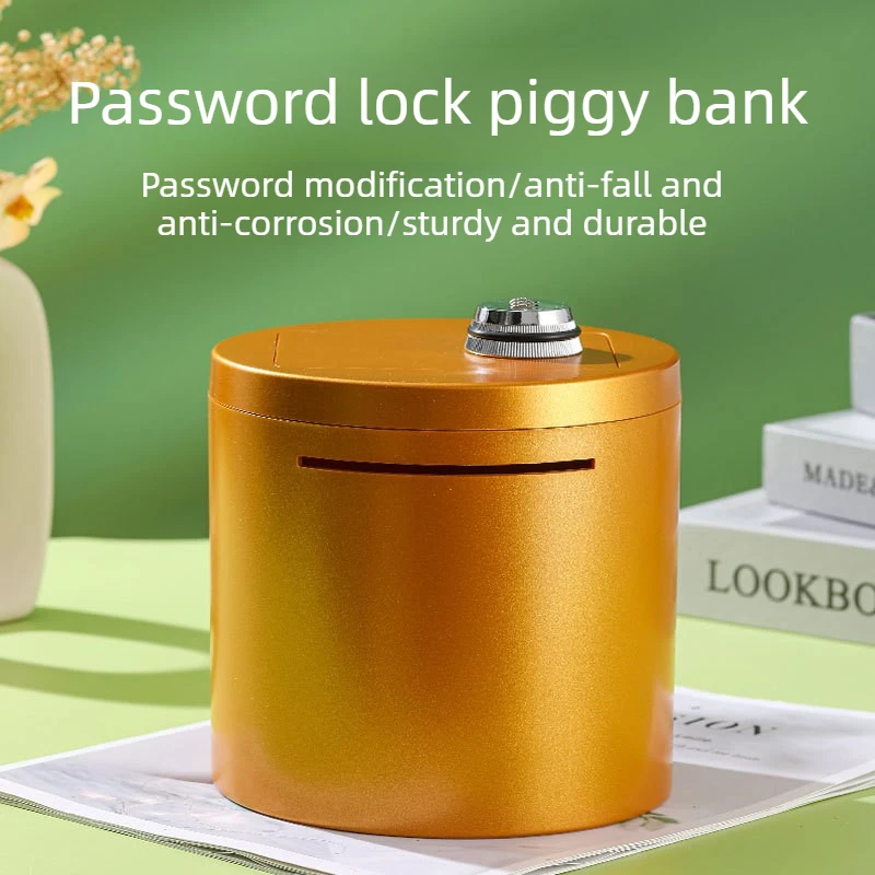 Large Capacity Password Hidden Safes Secure Cash Deposit Withdrawal Money Combination Lock Storage Box Lockable Kids Bank