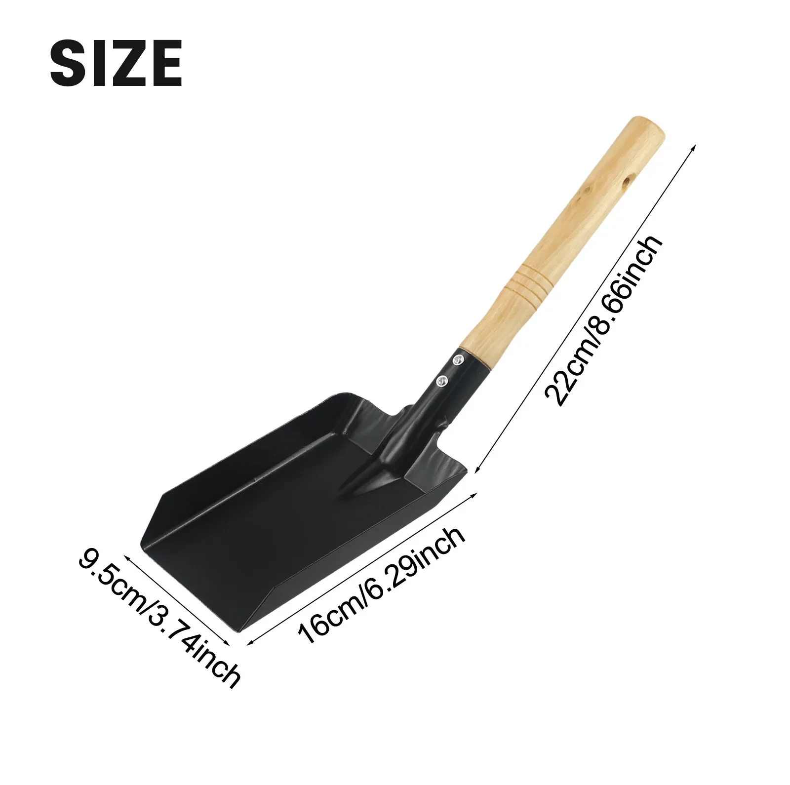 Chimney Shovel  Sturdy Iron Construction  Wide and Deep Scoop Design  Suitable for Fireplaces  Gardening  Ovens  and Grills