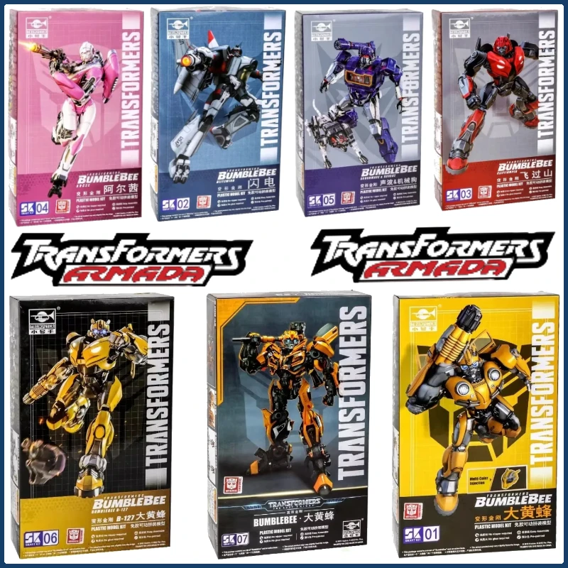 Transformers  9cm Movie Bumblebee Blitzwing Bee Plastic Model Kit Assembled Doll Small Hand Action Collection Gift In Stock