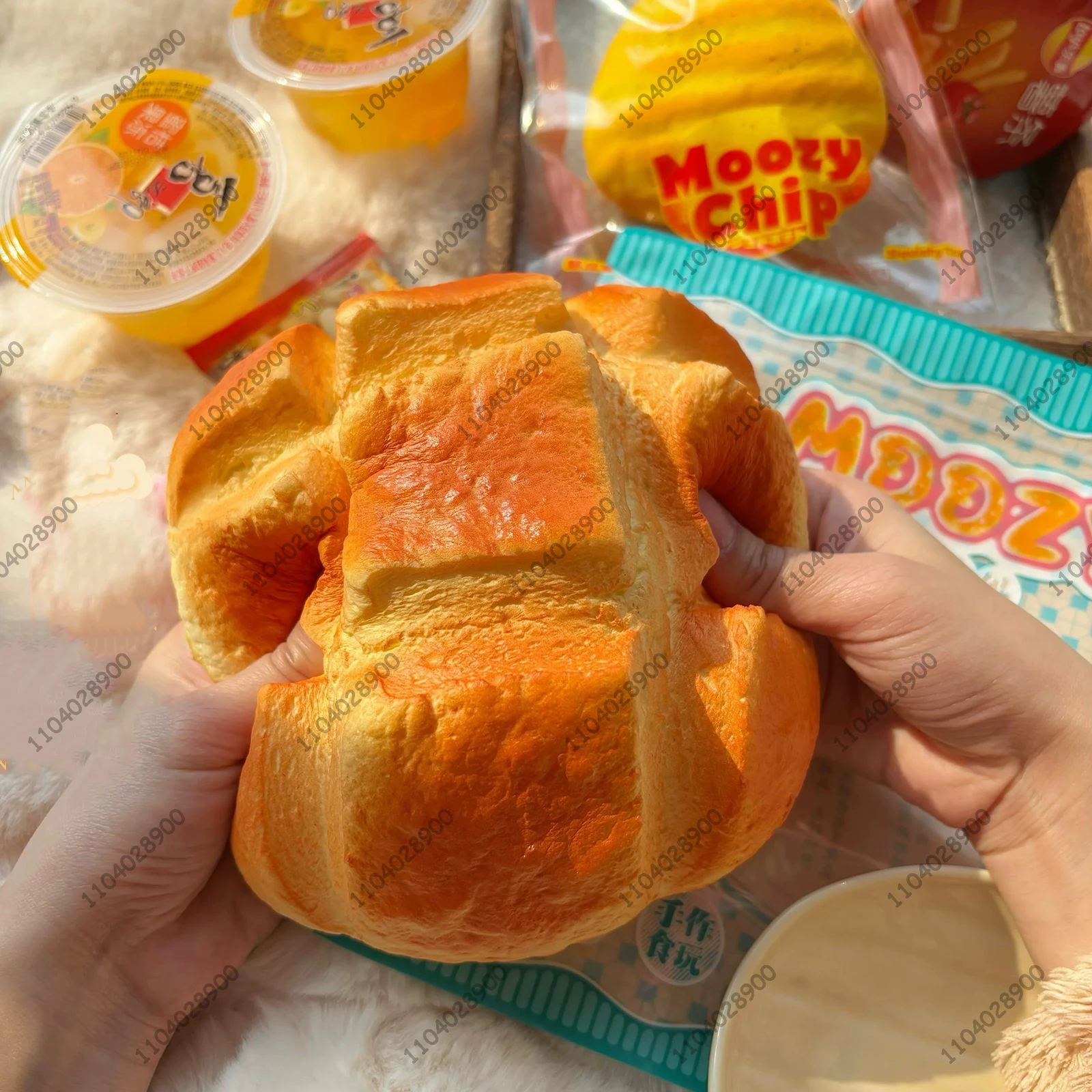 Chignon d'ananas à montée lente, pain d'ananas Squishy, gâteau de pâtisserie, jouet à presser à rebond lent, jouet de relaxation pour les mains