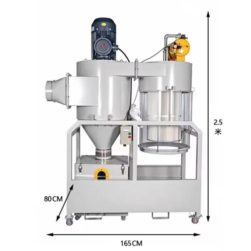Two-stage Dust Collector Cyclone Separator + Hepa Pulse Jet Filter for Wood Chips with 1 Year Warranty