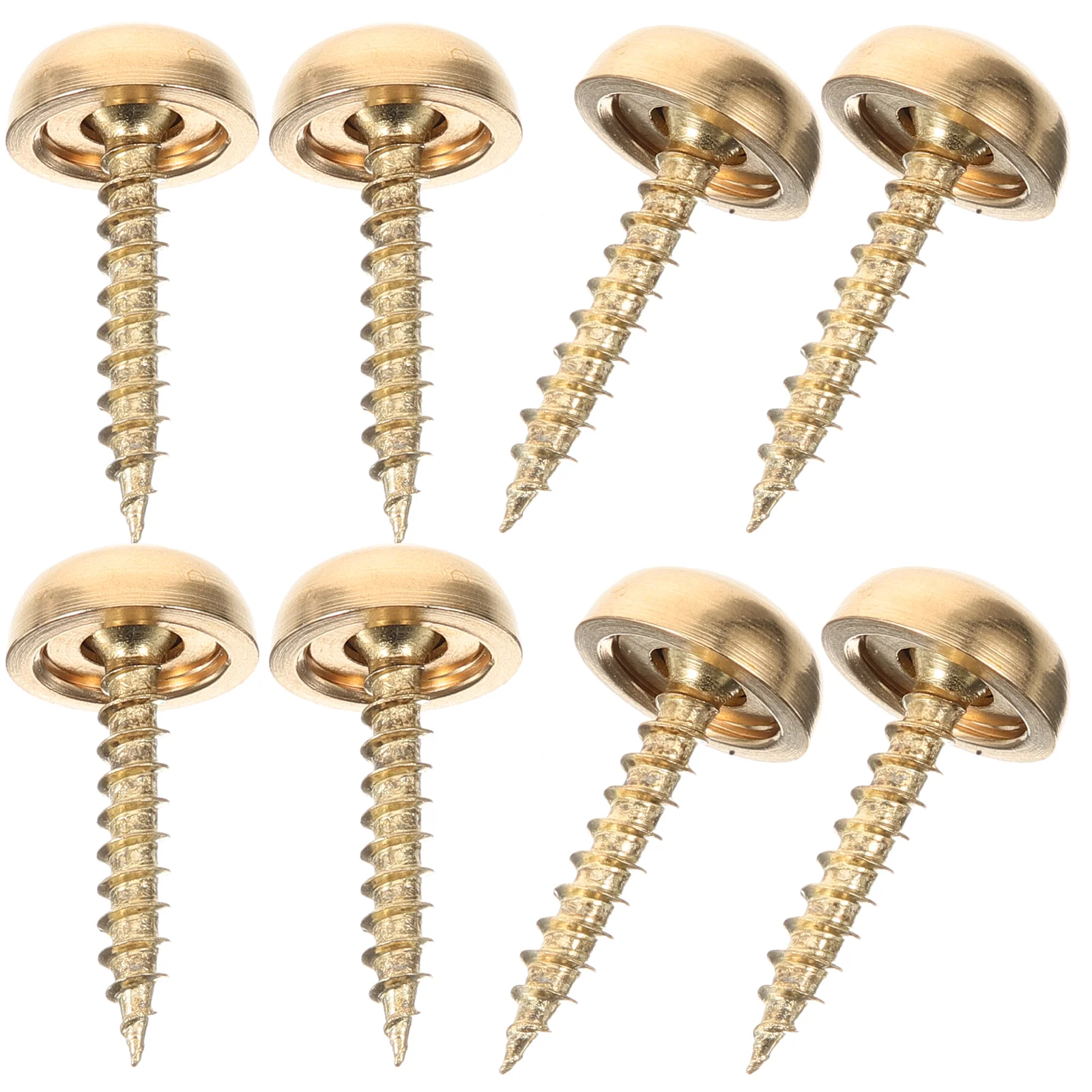 8 Pcs Screw Cover with Covers Caps Decorative Brass Mirror Screws for Wall Mounting