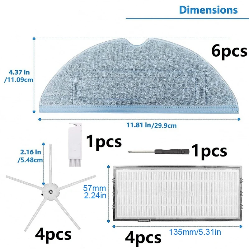 Сменная роликовая щетка, боковые щетки, HEPA-фильтры для Roborock S7 T7 T7S, аксессуары для роботов-пылесосов