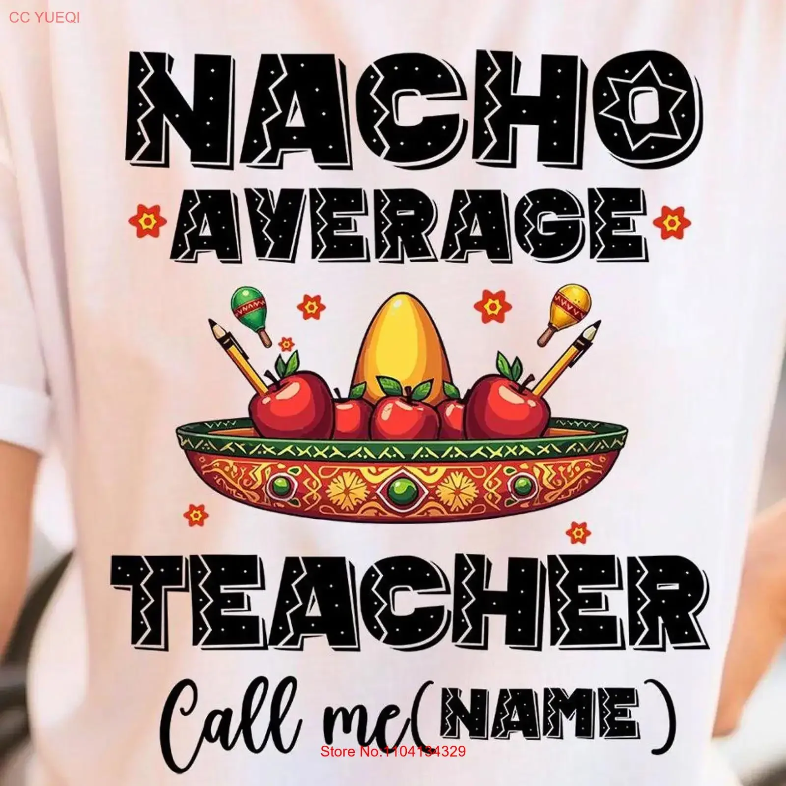 T-shirt personnalisé pour enseignant à thème Nacho, Cinco de Mayo, avec nom personnalisé, Fiesta mexicaine, vintage, effet délavé, unisexe, légèrement délavé