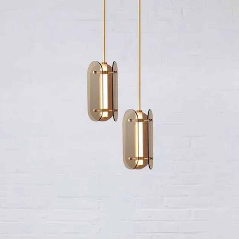 

Nordic LED Glass Pendant Lights Retro Restaurant Creative Living Room Chandeliers Simple Bedside Lamp Indoor Home Decor Lamparas