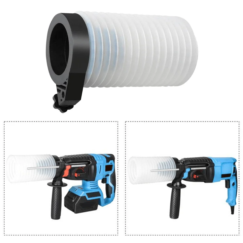 

1/2Pcs Rubber Impact Drill Dust Collector Cover White Rubber Electric Hammer Ash Bowl Collecting Device Tool