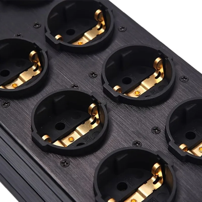 TP80 3000W AC Power Distributor European Standard Power Filter 8-bit EU Power Purifier Socket With Display Function