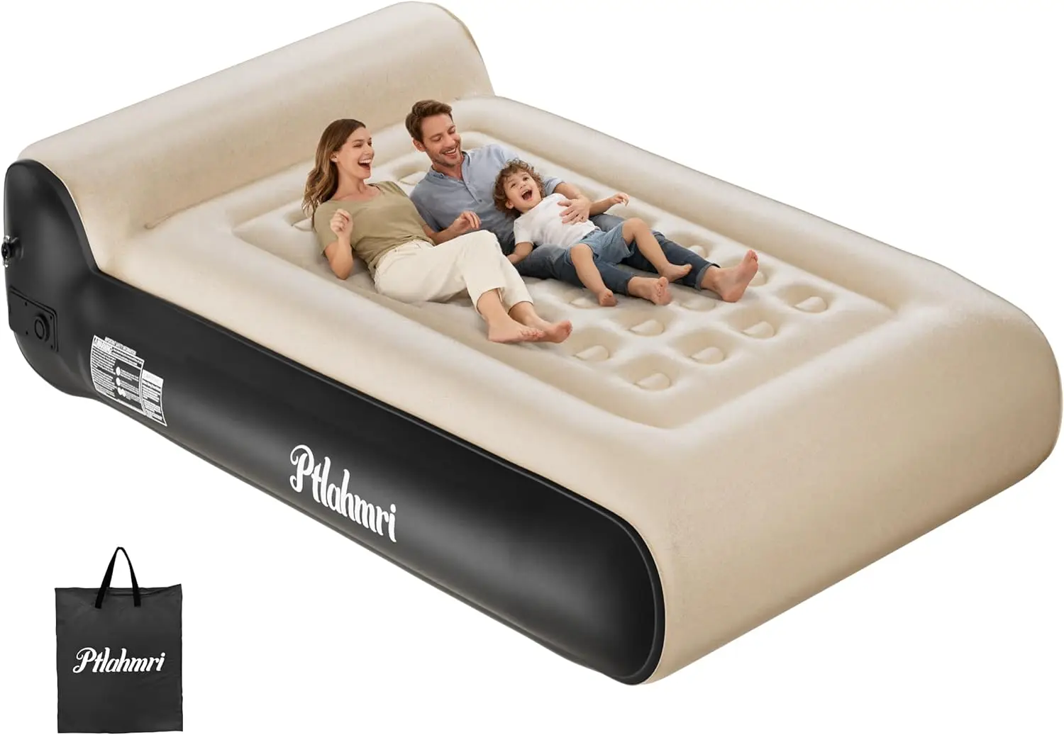 

Надувной матрас Queen с встроенным насосом, высотой 16 дюймов, надувается за 3 минуты, для кемпинга и гостей