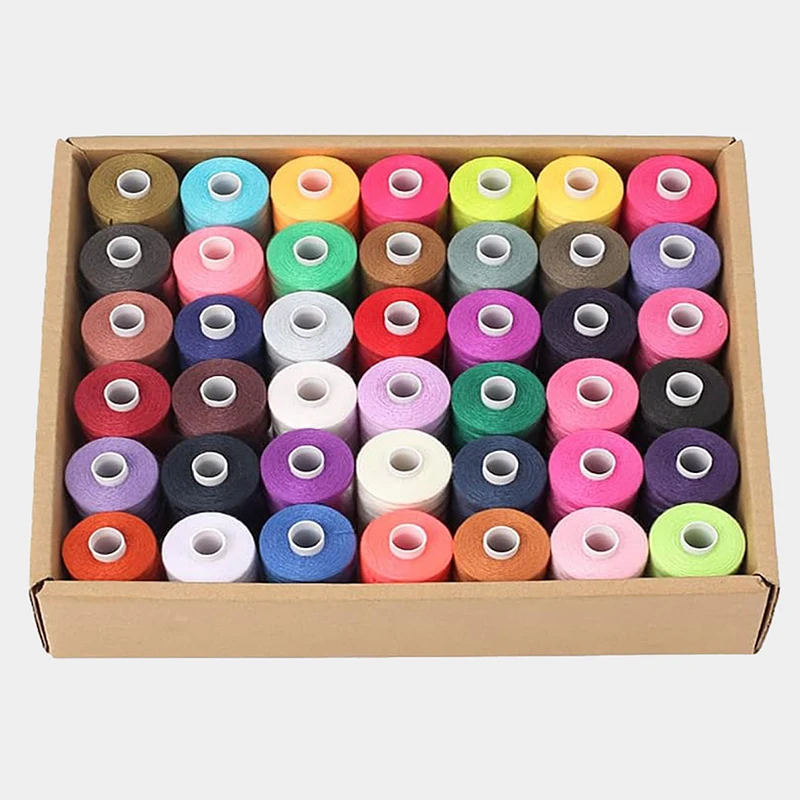 Sewing Thread,140S/2, 42 Colors All Purpose Sewing Thread,30wt, 42 Spool Assorted 1000 Yards Polyester Threads for Sewing, Handy