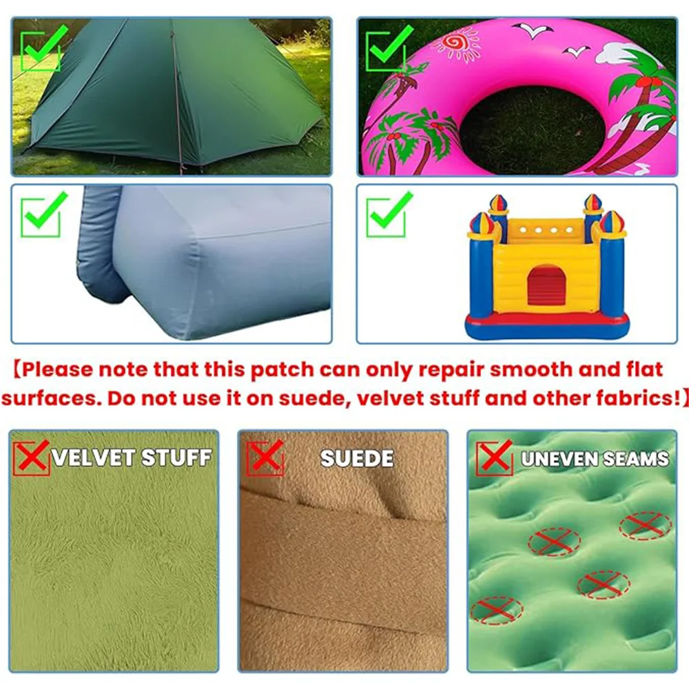 5/10Pcs TPU Swimming Pool Repair Patch Swimming Ring Vinyl Rubber Repair Patch Glue Repair Kit Inflatable Boat Stickers