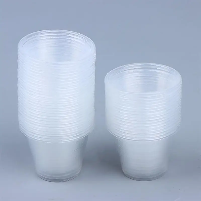 Graduated 30ml Plastic Mix Cups 100Pcs Precise Scale for Airbrush Painting Nail Art Mixing DIY Use