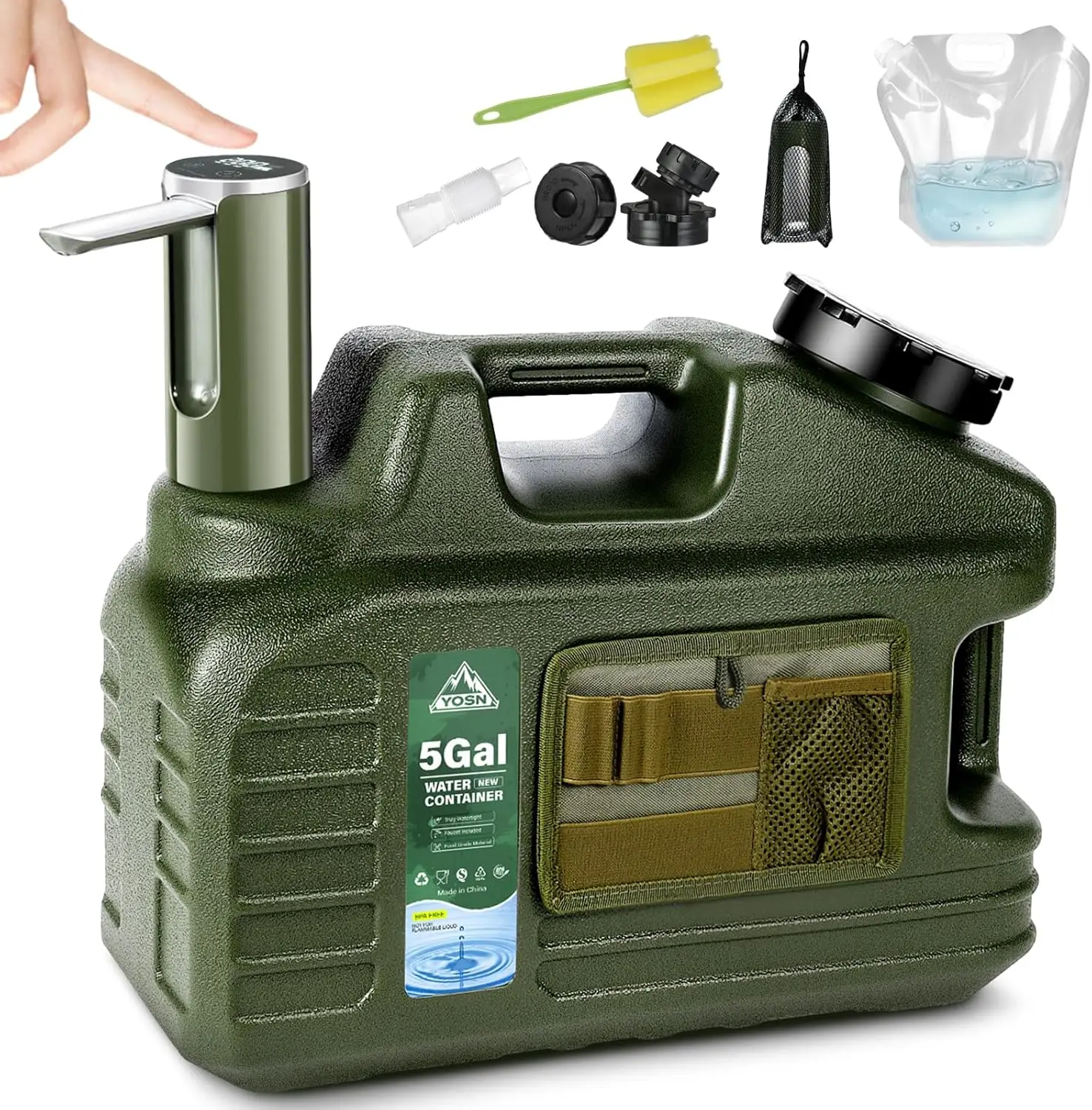 

Канистра для воды на 5 галлонов без БФА с насосом и краном, герметичная, для кемпинга, походов, аварийного хранения