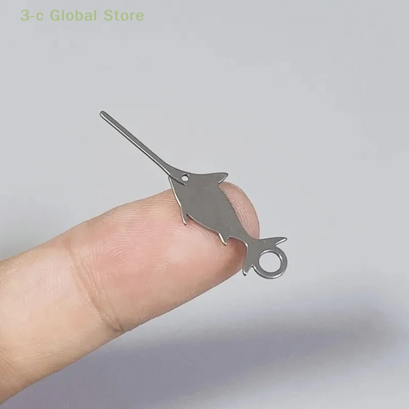 Swordfish Shape Stainless Steel Needle for Smartphone Sim Card Tray Removal Eject Pin Key Tool Universal Thimble