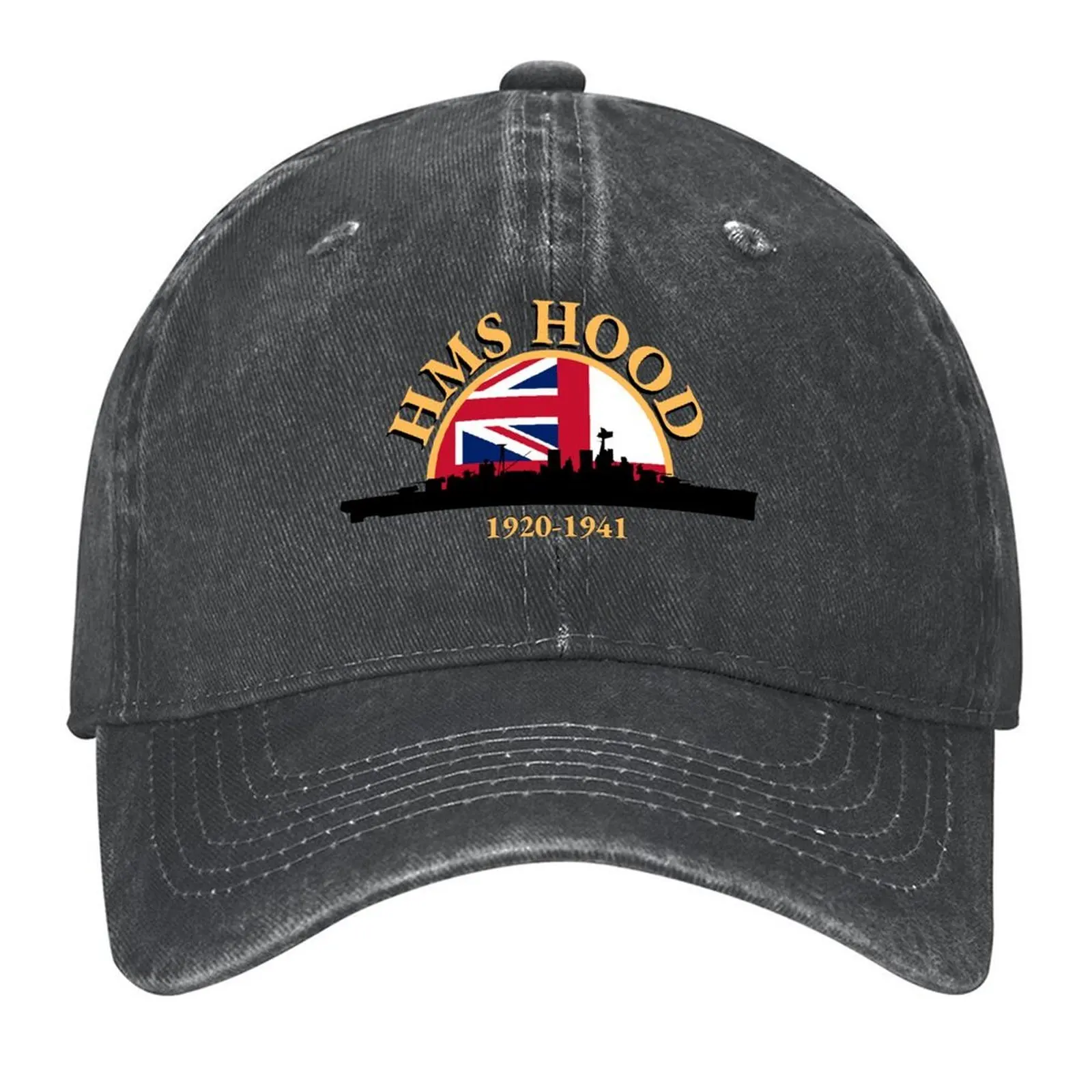 

HMS Hood Royal Navy Battleship Baseball Cap Brand Man cap Golf sun hat Big Size Hat Men Golf Wear Women's