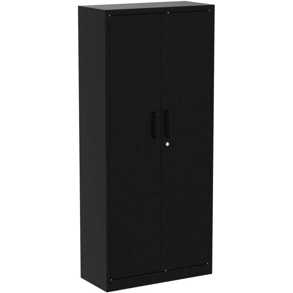 Metal Garage Storage Cabinet with 2 Doors and 5 Adjustable Shelves - 71