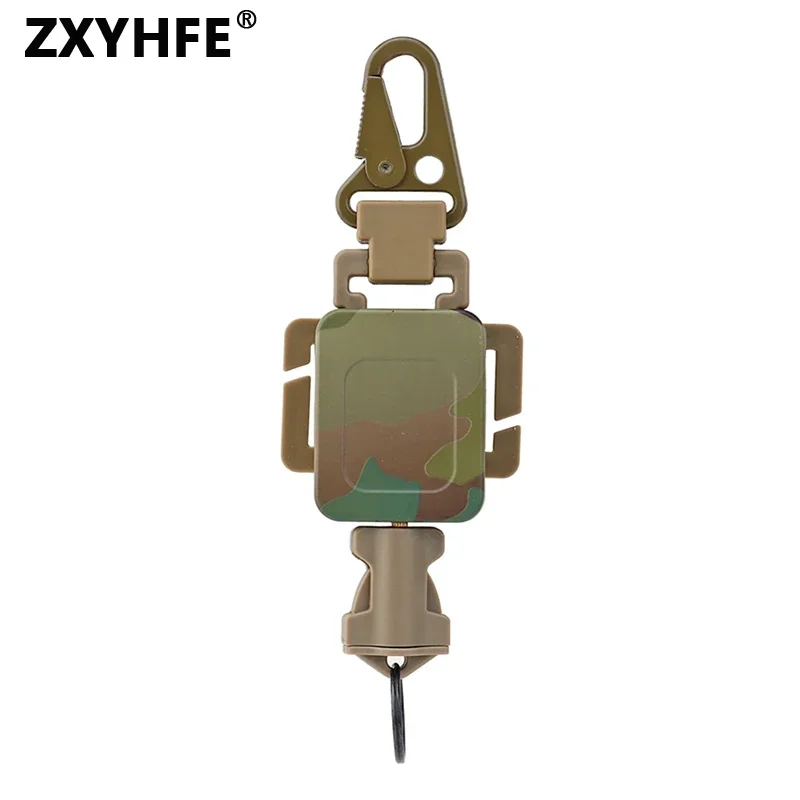 

ZXYHFE Tactical Camping Multi-functional Retractable Buckle Keychain Shooting MOLLE Webbing Hanging System Hiking Accessories