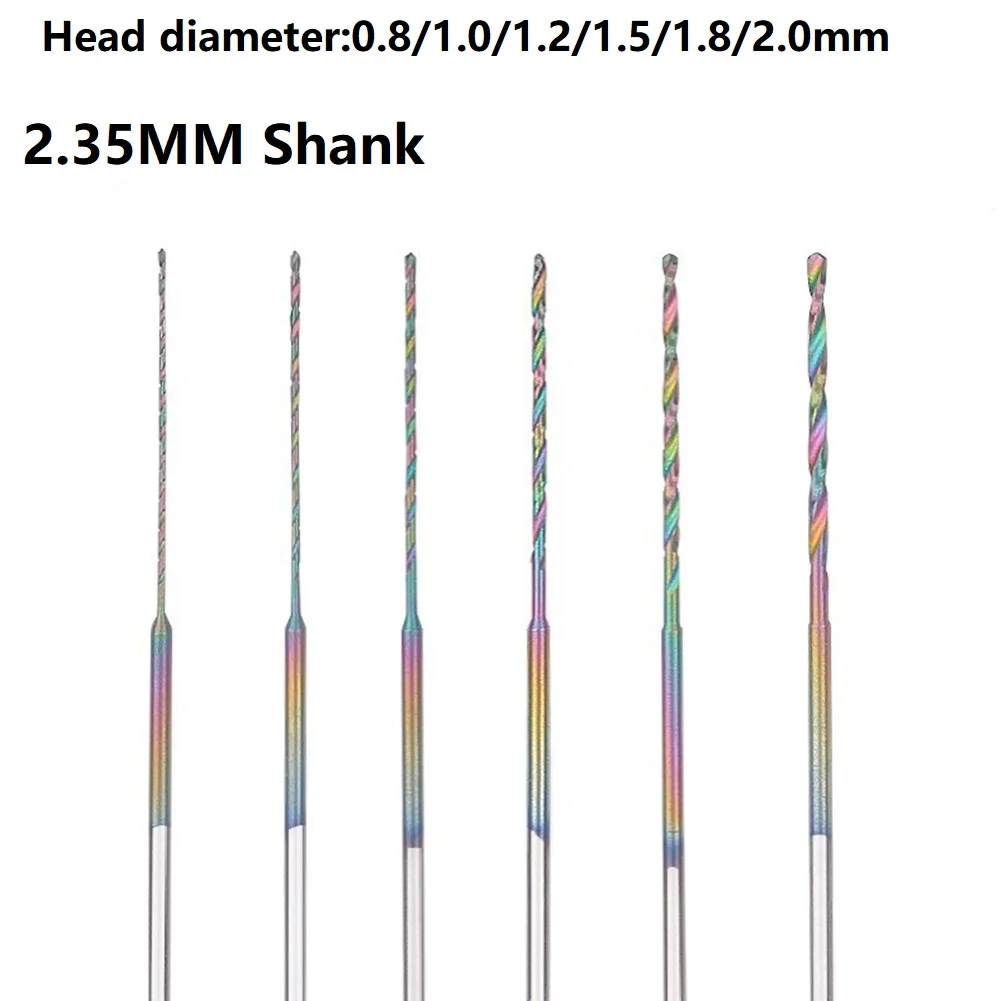 Drill Drilling Head High Speed Steel Needle Punch Quenched Quenched Drill Bit Shank 1PC 2.35MM 57mm Auger-drill
