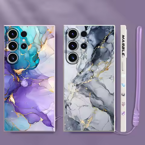Marble Phone Case for Samsung Galaxy S25 S21 S22 S23 S24 Ultra S20 FE S10 Plus Note 10 20 Ultra Cover
