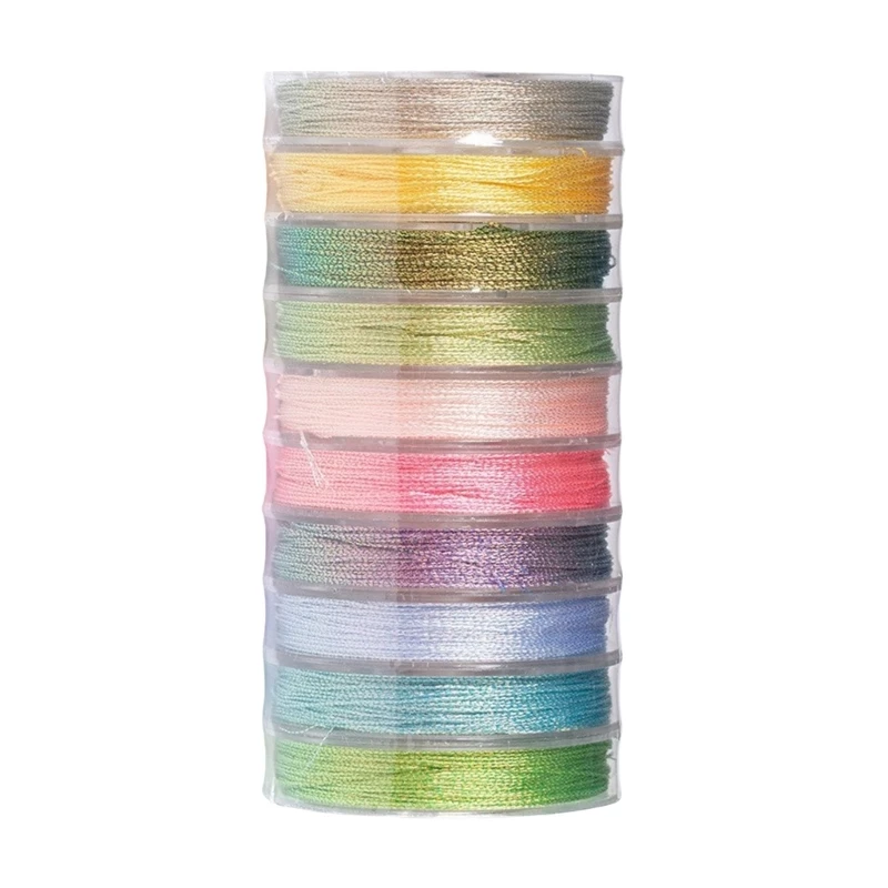 Y1UB Multipurpose Polyester Glitter String Yards for Intricate Jewelry Designs