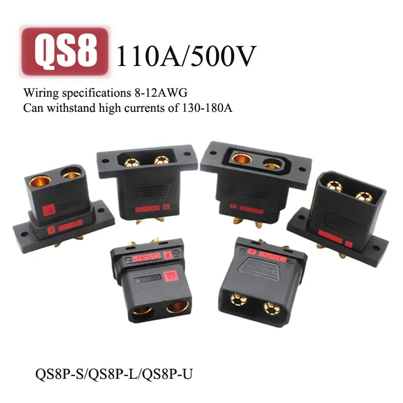 130-180A Serie QS8 Anti Scintilla Connettore Batteria Al Litio Ad Alta Corrente QS8P-S/QS8P-L/QS8P-U Spina di Alimentazione f Modello Aviazione