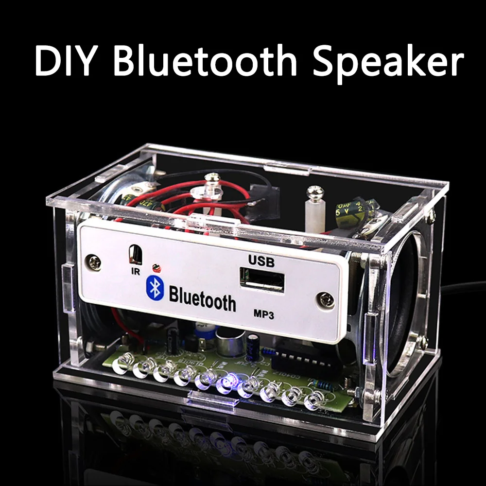 DIY Electronic Kit Bluetooth Speaker Teaching Practice Bluetooth Stereo Speaker Electronics DIY Soldering Project Kit