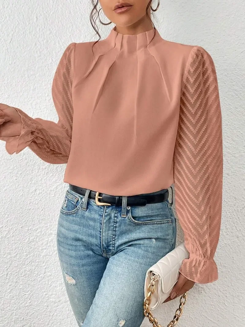 Elegant Blouses Shirts for Women Temperament Blusas Camisas Roupa Mujer Chiffon Blouse Shirt Womens Tops Streetwear Y2K Clothing