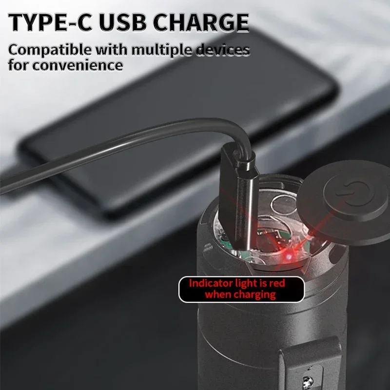 JIASHUAIXIN 3*XPG LED懐中電灯、ペンクリップ付き発光減圧多機能懐中電灯