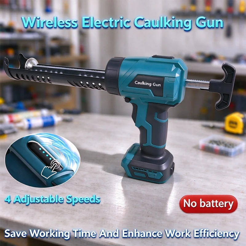 Wireless Electric Caulking Gun 4 Speeds Adjustable Glass Glue Gun For Doors Windows Filling Sealing Home Renovation Electric Too