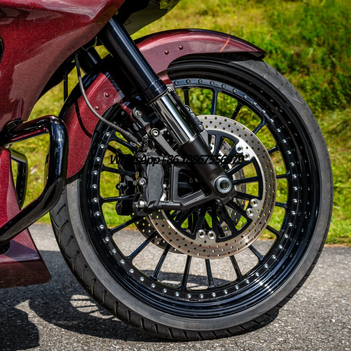 

Black Aluminum Alloy Motorcycle Wheels Rim Accessories Front & Rear Wheel for Harley 13-later FXSB FXSBSE Models