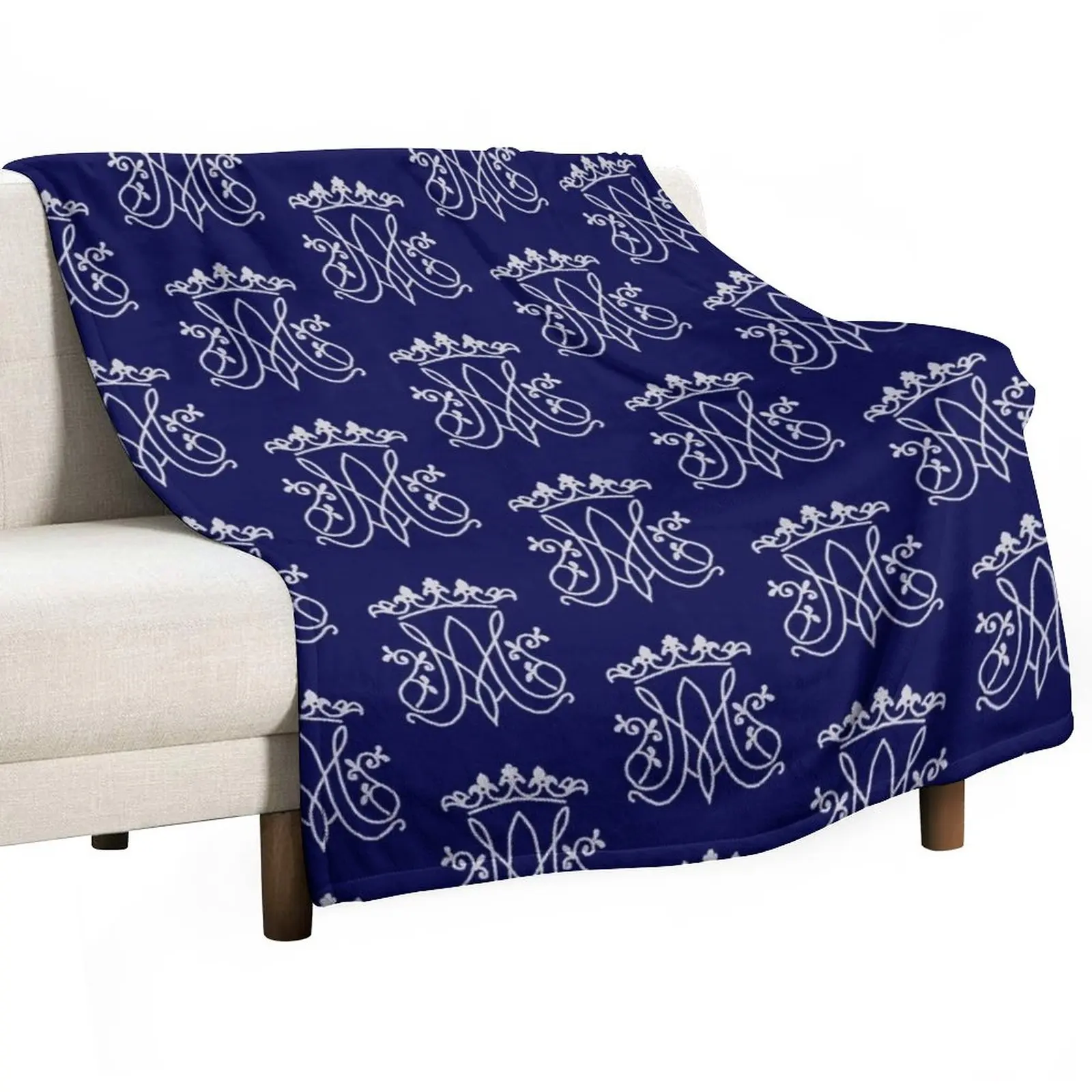 

Ave Maria monogram Throw Blanket Custom Thermal Luxury Brand Blankets