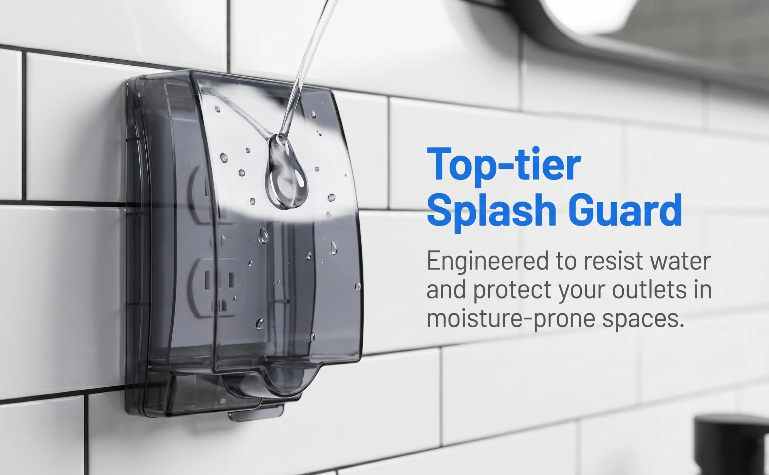 Raised Enlarged Waterproof Switch Cover Protector Outlet Box Guard for Bathroom Kitchen Laundry Outdoor Splash Proof Cover