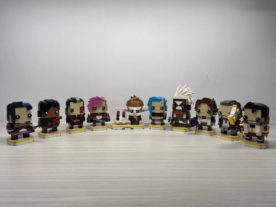 Arcane Series Moc Brickheadz Jinx VI Ekko Claggor Mini importer décennie ks Set, Collecemballages DIY Model Kit, Creative Gift for Gérer