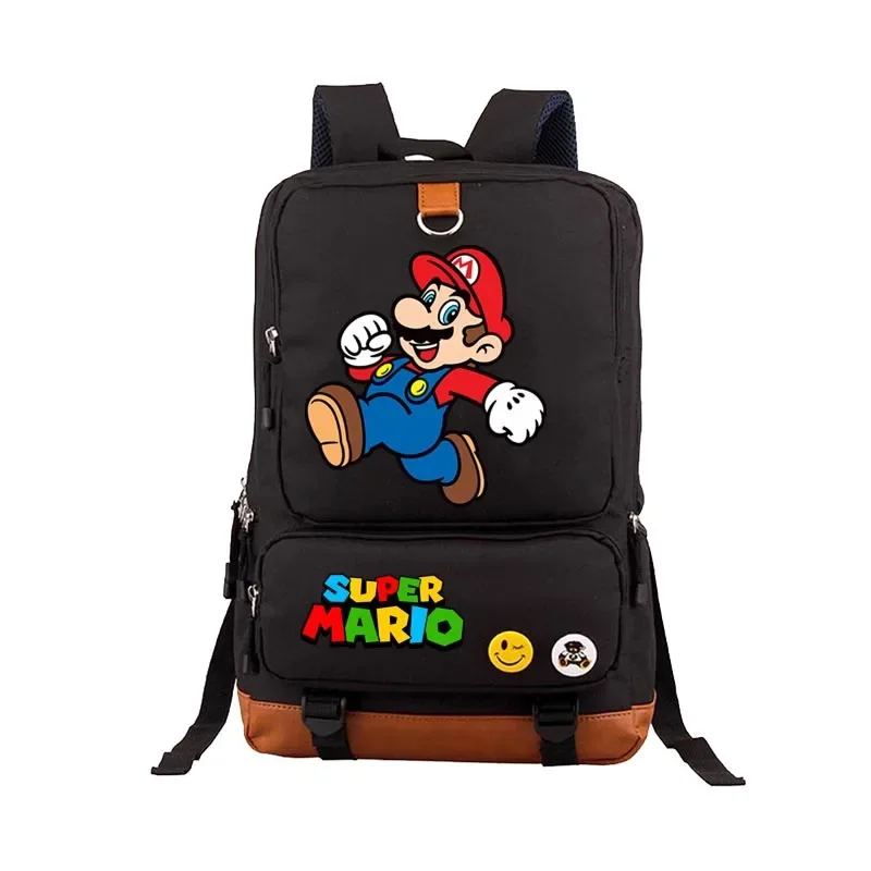 Game Super Mario Mario Backpack Student School Bag Youth Backpack Elementary and Middle School Students Casual Backpack