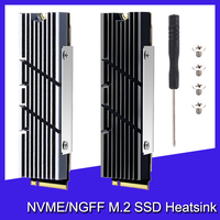 GPUHOLD Aluminum M.2 Hard Disk Heat Sinks With Thermal Pad NVME NGFF 2280 M.2 Hard Disk Radiator for Desktop M.2 SSD Cooler