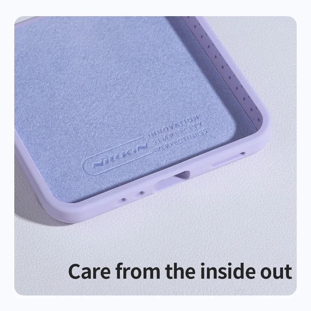 Original Nillkin For Samsung Galaxy Z Flip 5 Grip Case Finger Strap Liquid Silicone Phone Bracket Cover ZFlip5 Flexible Flip