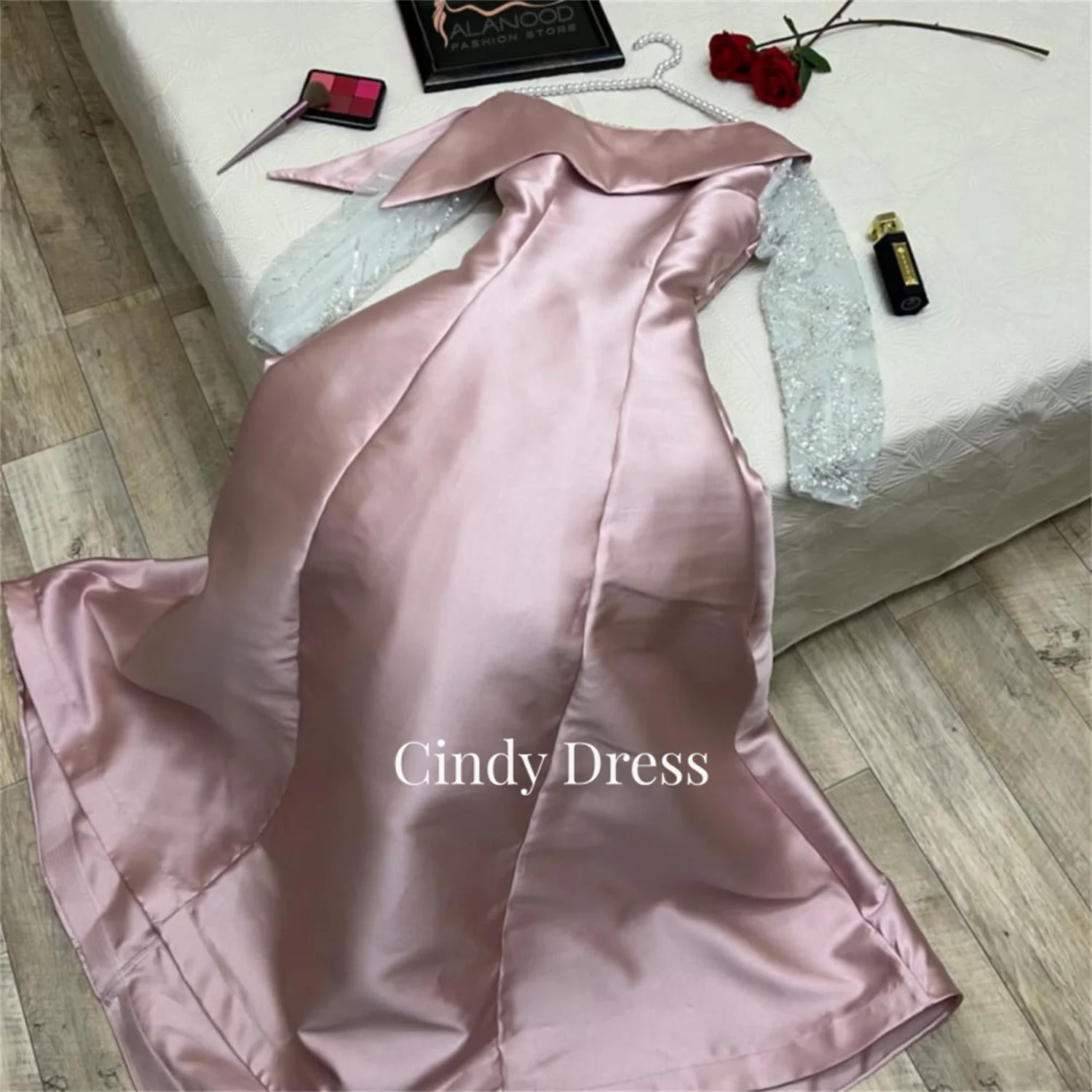 Vestidos de festa longos grânulo bordado vestido de noite da mulher champanhe baile personalizado ombros inclinados elegante feminino a linha luxo