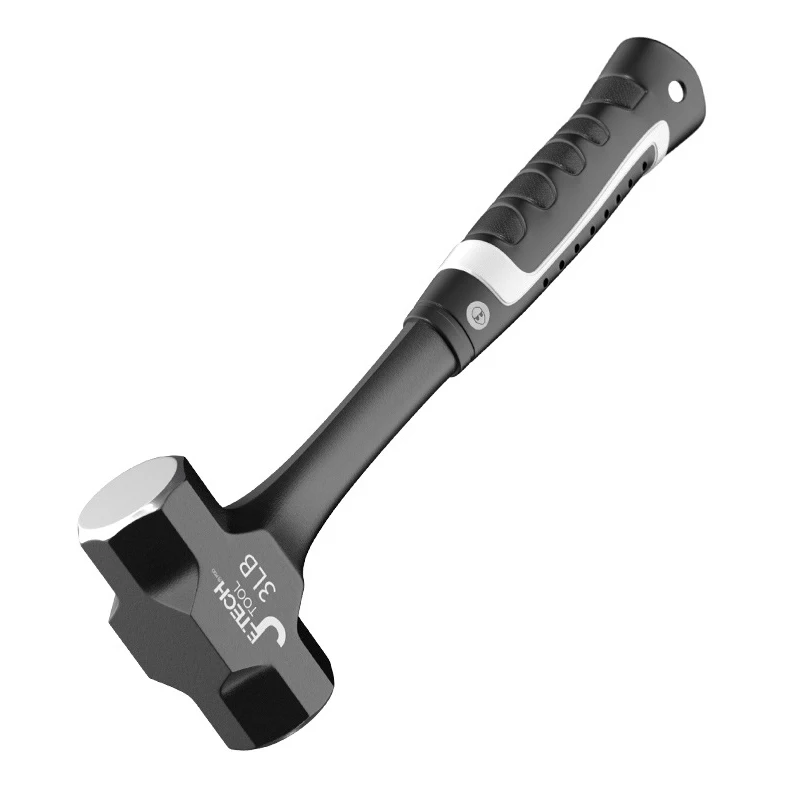 K50 2LB-3LB Sledge Hammer Heavy Duty One-Piece Forged Steel Brick Drilling Crack Hammers Building Construction Engineer Hammer