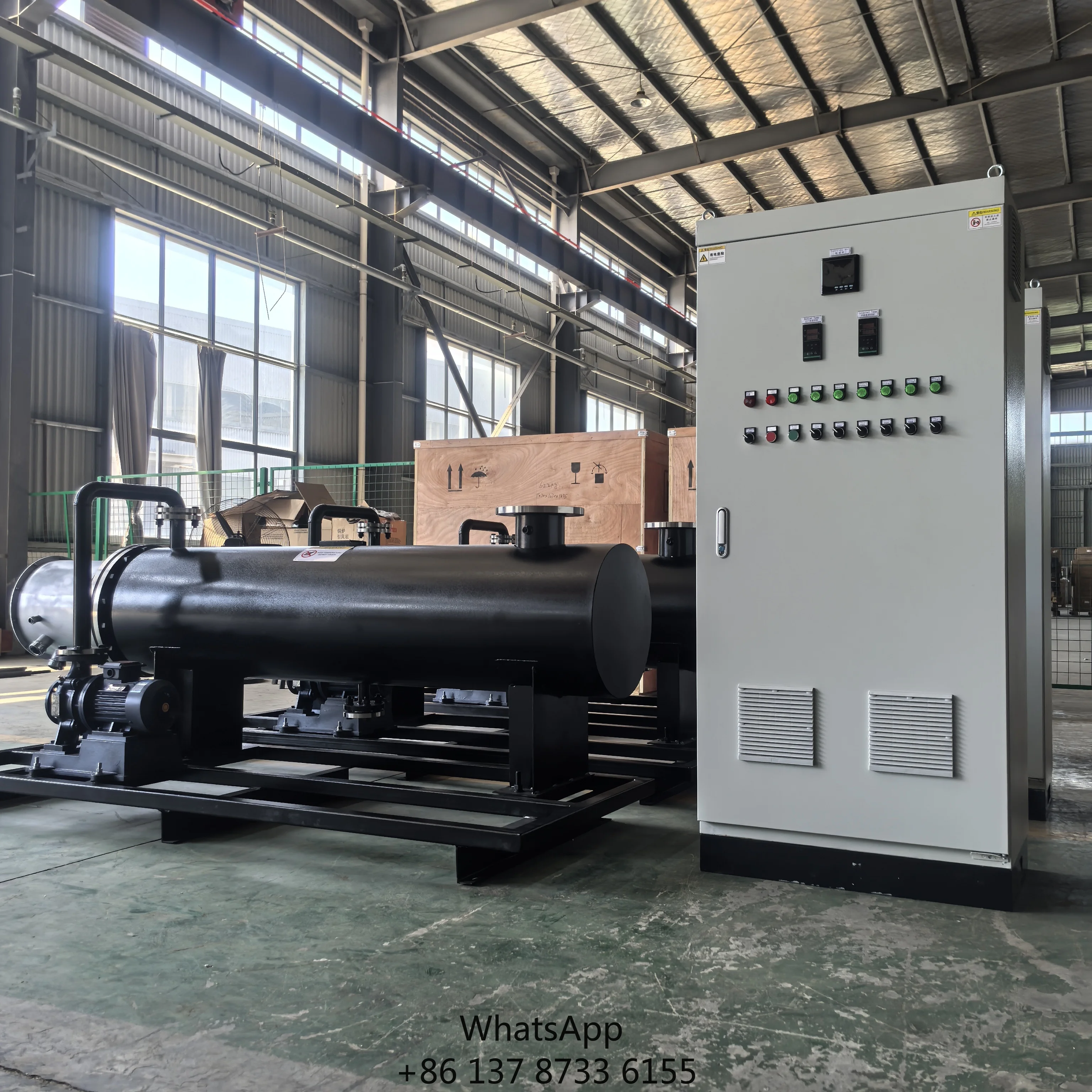 Automatic 380V Electric Pipeline Heater Temperature Control For Industrial Oil Water Heating Systems Featuring Heating Element