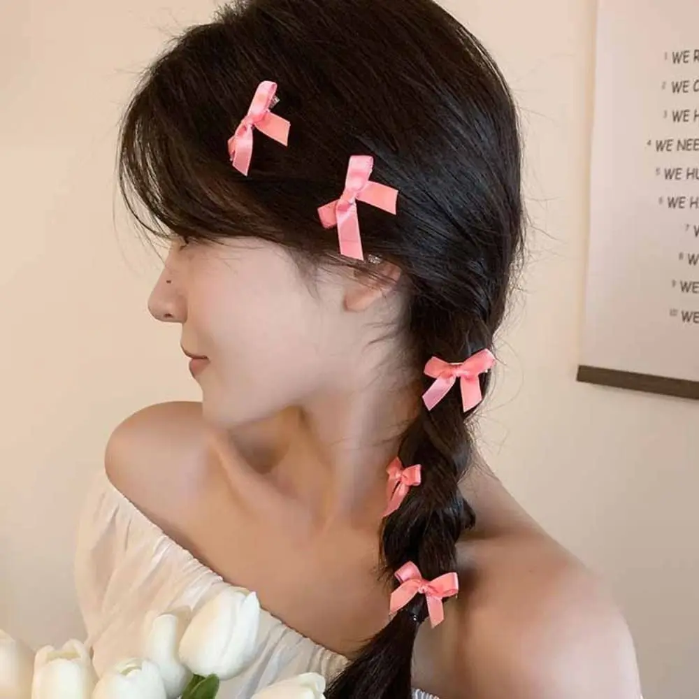 1pc Mini Bowknot Haars pangen Ballett süßes Haar Zubehör Bogen Haarnadel Kopf bedeckung Band mehrfarbige Haars pange Mädchen