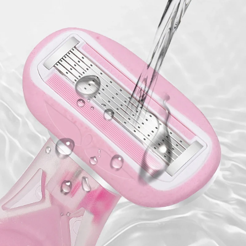 

Portable Women Razor for Travel Face Leg Bikini Body Hair Shaving With Protective Net Blade Lady Manual Shaver Set razor blades