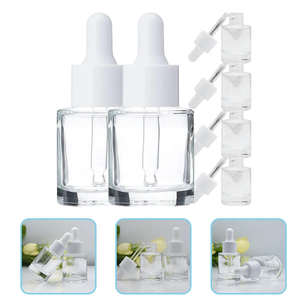 

6Pcs Glass Essential Oil Bottles Dropper Small Portable Reusable Empty Dropper Sub Bottles for Travel Perfume Aromatherapy