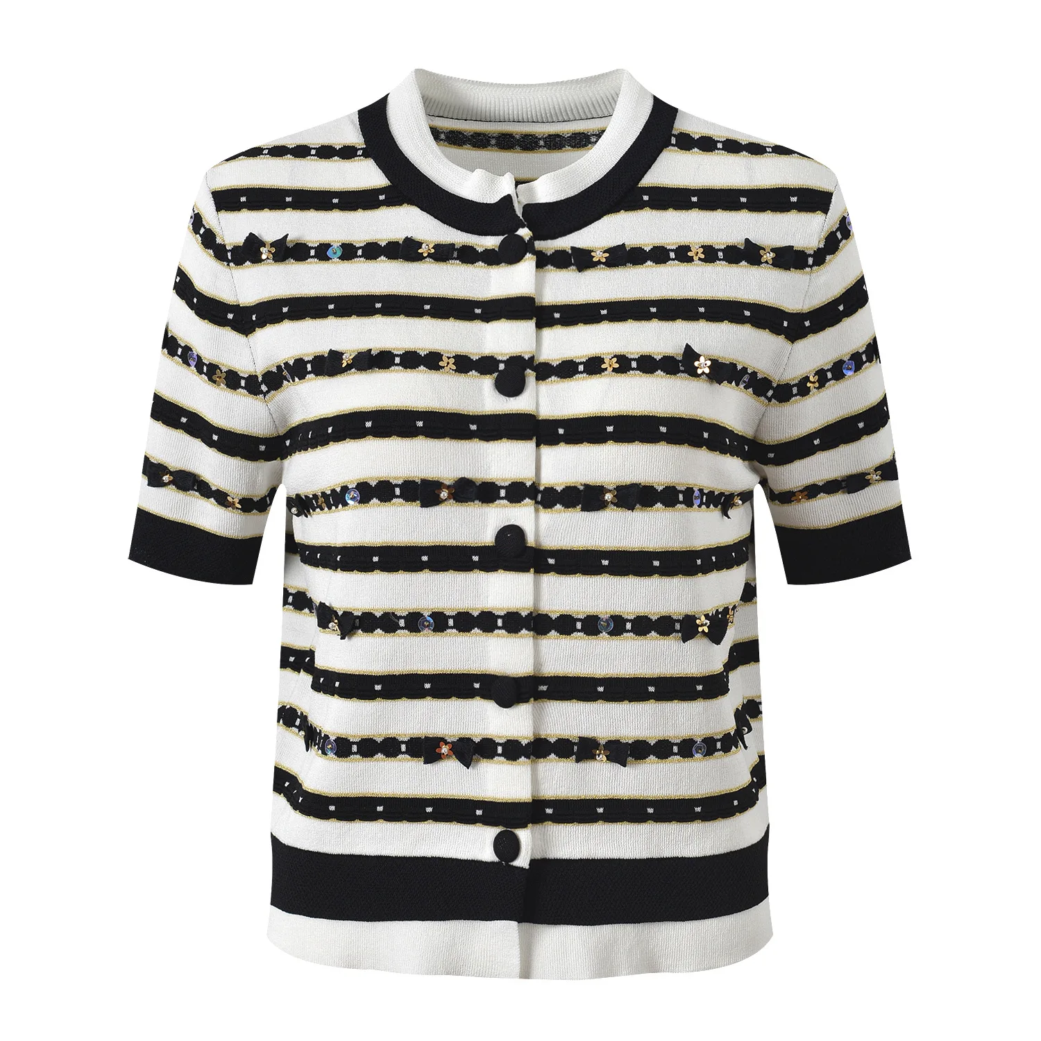 الحلو الحرة عقدة زهرة الديكور لينة الحد من العمر ort Sve محبوك سترة مفتوحة للنساء صيف 2025