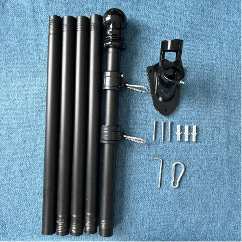 

【Hot】Stainless Steel Telescopic Flag Pole Outdoor 5 FT Flagpole for Wall